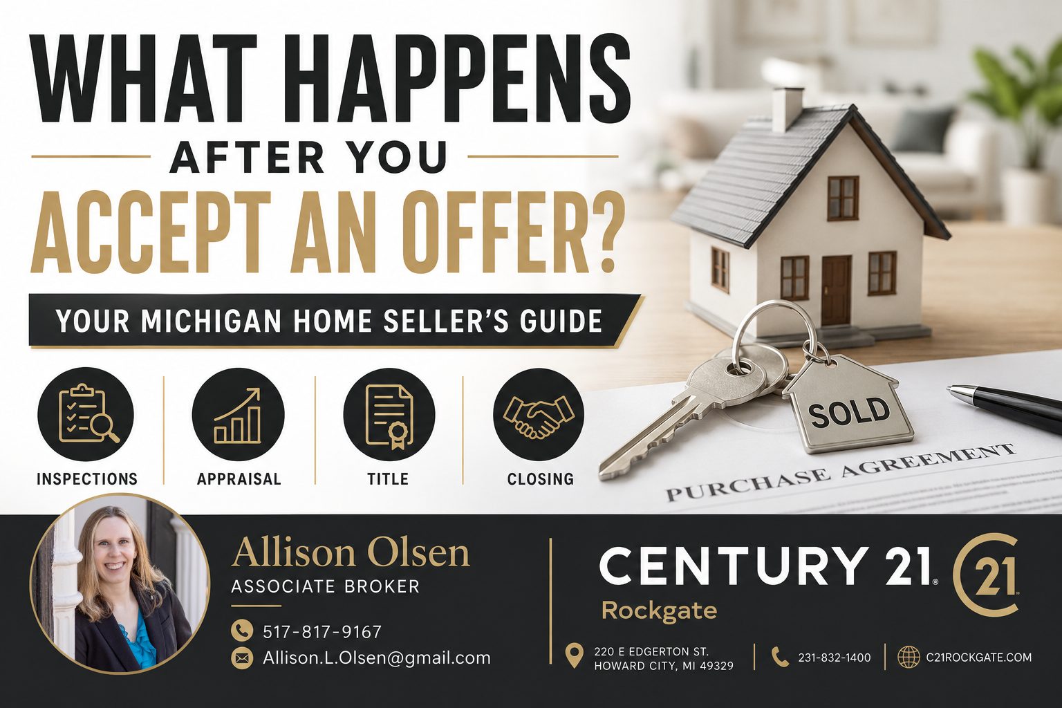What happens after accepting an offer on a house in Michigan – seller guide from Allison Olsen, CENTURY 21 Rockgate
